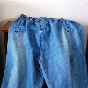 pantaloni jeans bordo con elastico tg. Xl