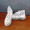 scarpe alte  in tela bianche n. 36