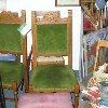 6 sedie da soggiorno seduta velluto verde