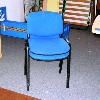 sedia riunione tessuto azzurra