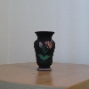 vasetto nero con fiore