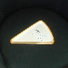 piatto triangolare bordo giallo