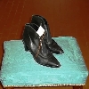 scarpe nere n. 39 con tacco ed elastico