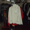 giacca in lana bianca con cerniera