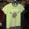 t-shirt verde chiaro bordo marrone