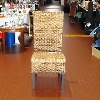 sedia schienale alto in rattan