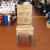 sedia schienale alto in rattan